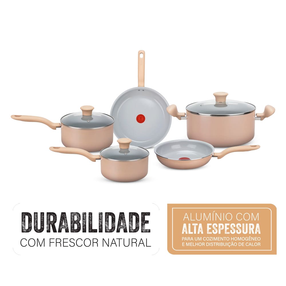 Conjunto de Panelas 5 Peças Rochedo Ceramic Light