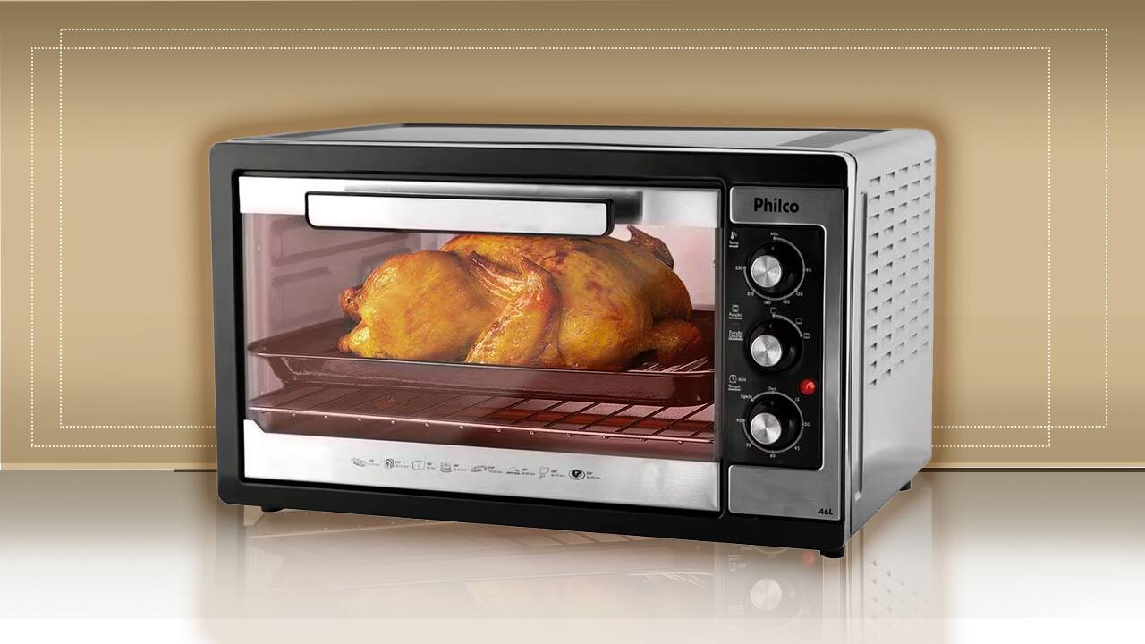 Forno Elétrico Philco função dourar porta vidro temperado