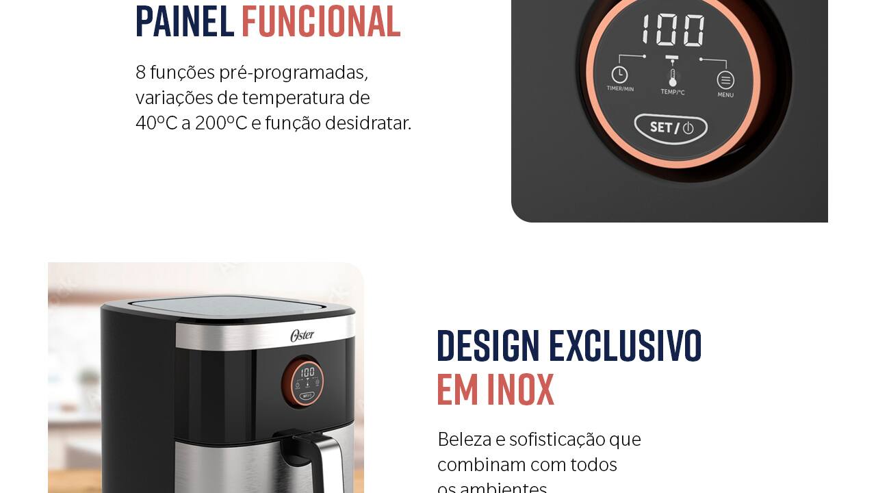 Fritadeira Elétrica Sem Óleo Air Fryer 2 em Extra