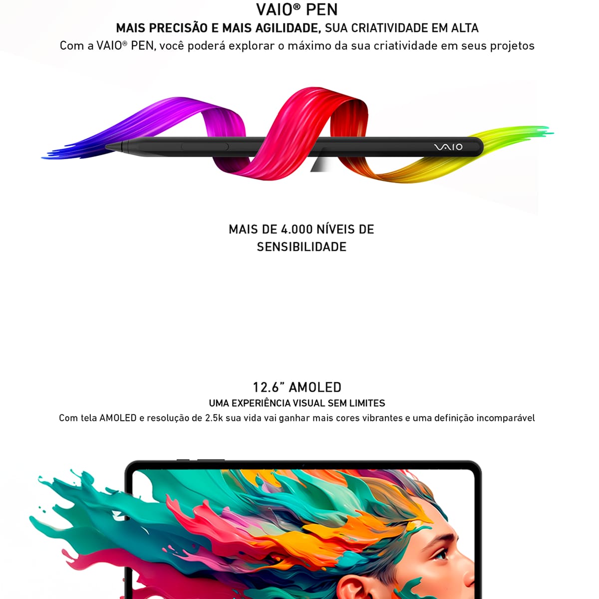 Tablet VAIO TL12 AMOLED 12.6” Octa-Core 5G/Wifi 8G