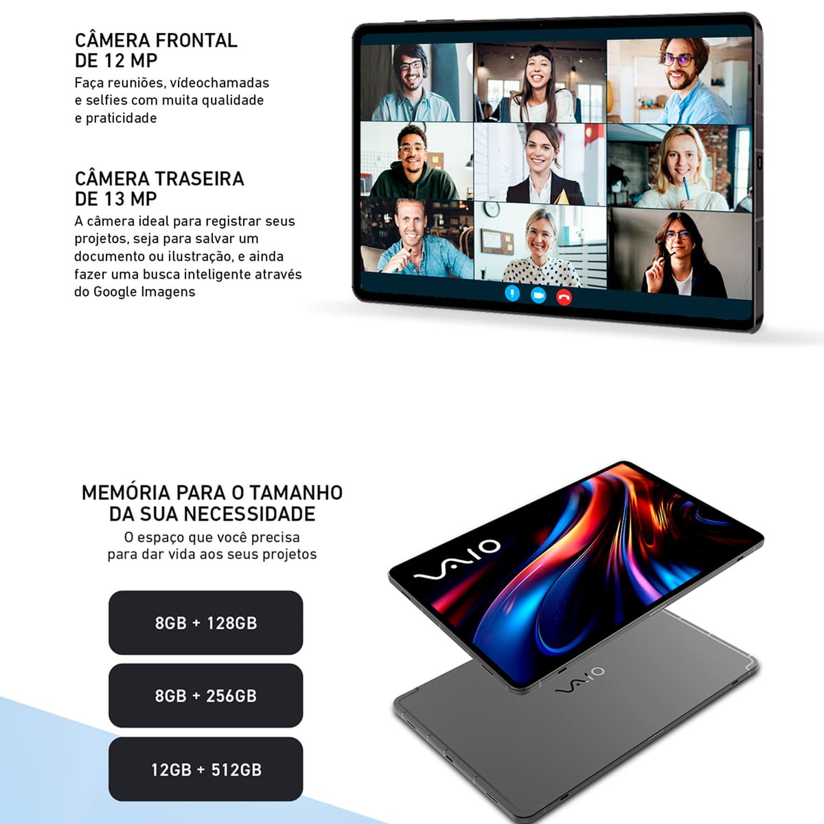 Tablet VAIO TL12 AMOLED 12.6” Octa-Core 5G/Wifi 8G