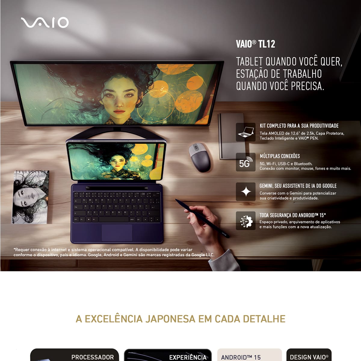 Tablet VAIO TL12 AMOLED 12.6” Octa-Core 5G/Wifi 8G