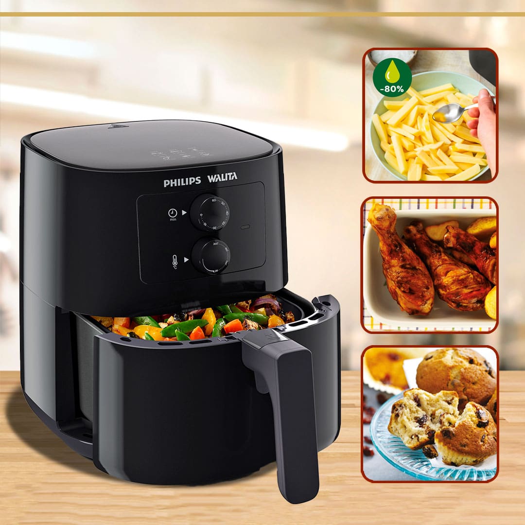 Fritadeira Elétrica Air Fryer Philips Walita RI9201 potência temperatura  