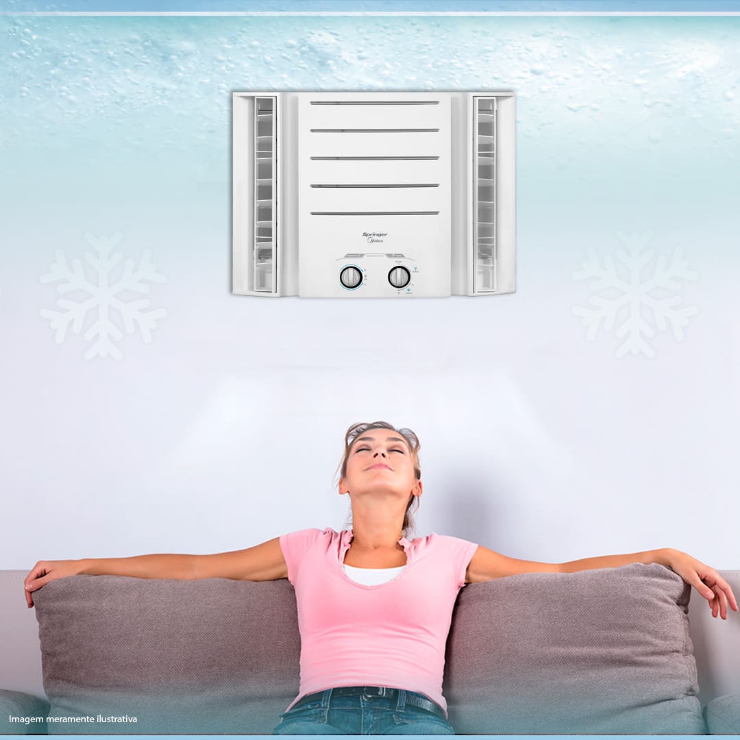  Ar-Condicionado Janela Springer Midea Mecânico ventilação velocidades 