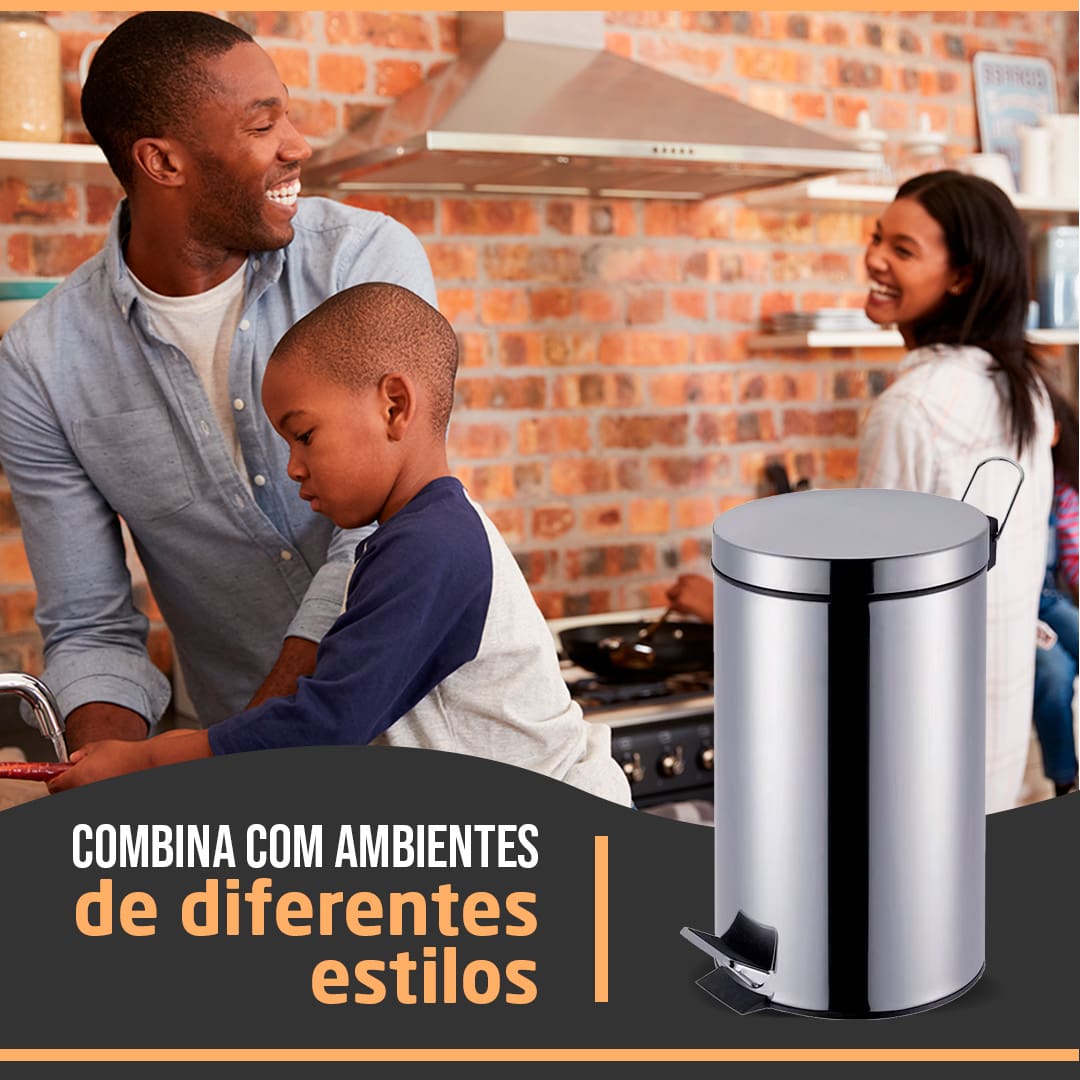 Lixeira Mor Standard Inox ambiente