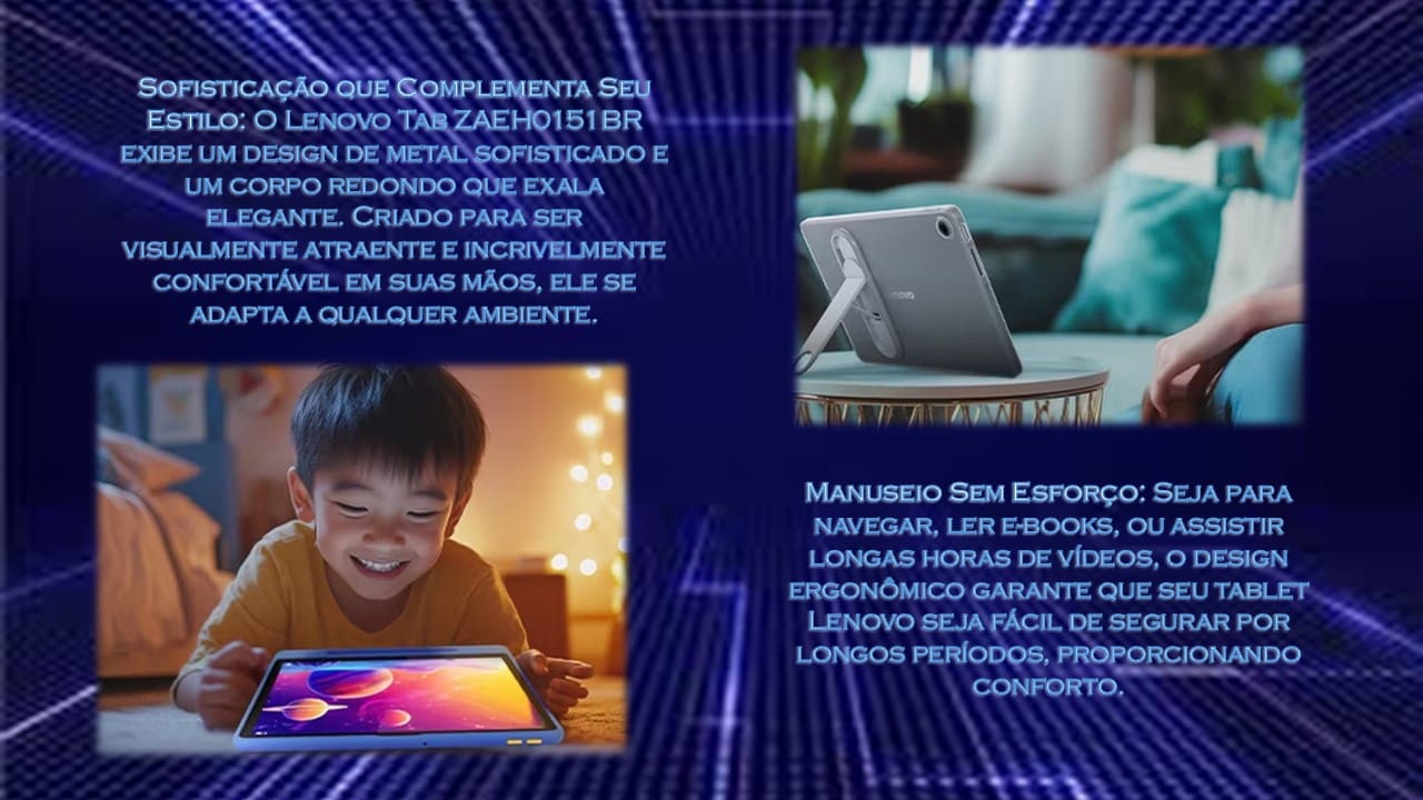 Tablet Lenovo Tab ZAEH0151BR WUXGA 10.1" Octa-Core MediaTek Helio G85 4GB 64GB Android 14
