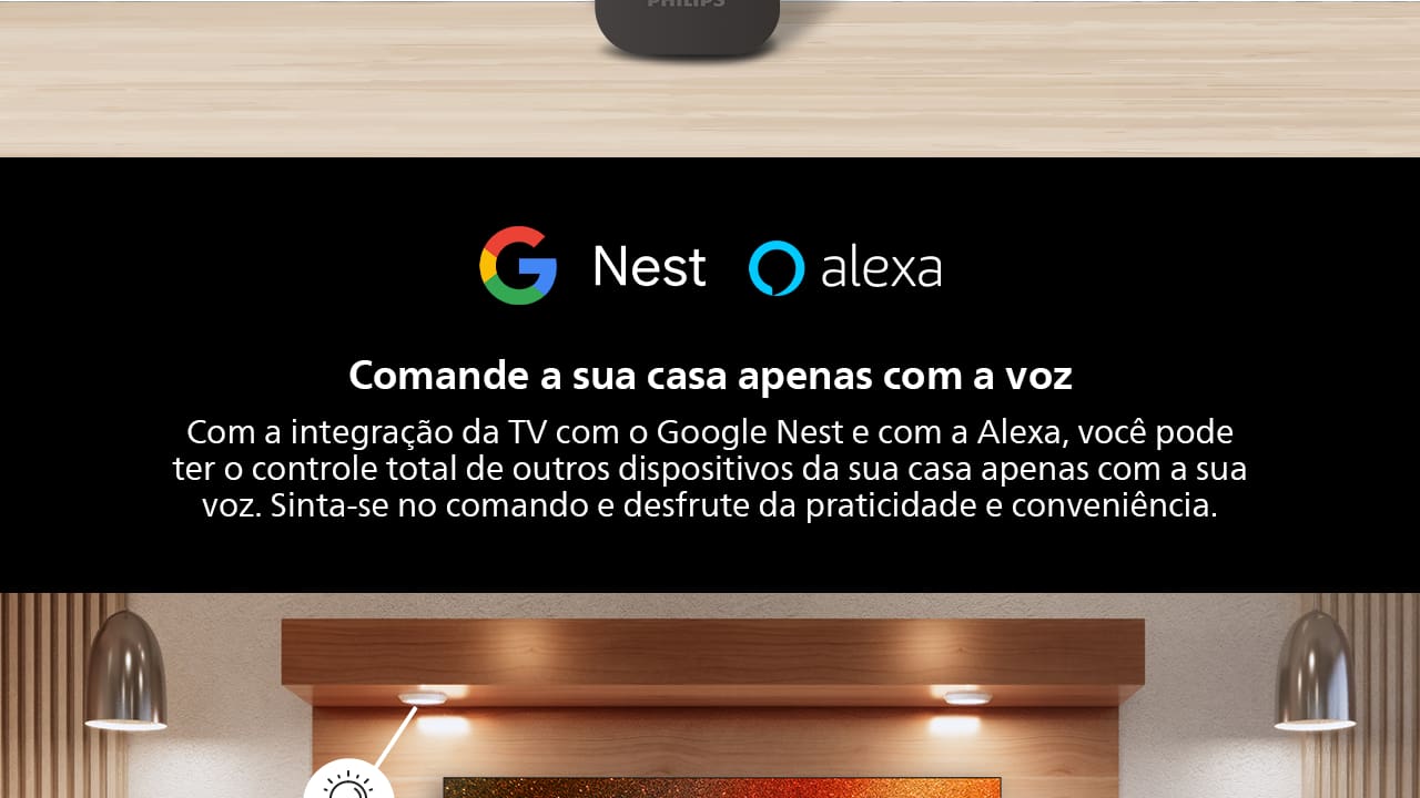 Smart TV 65" 4K Philips 65PUG7419/78 Google TV Comando de Voz Dolby Atmos