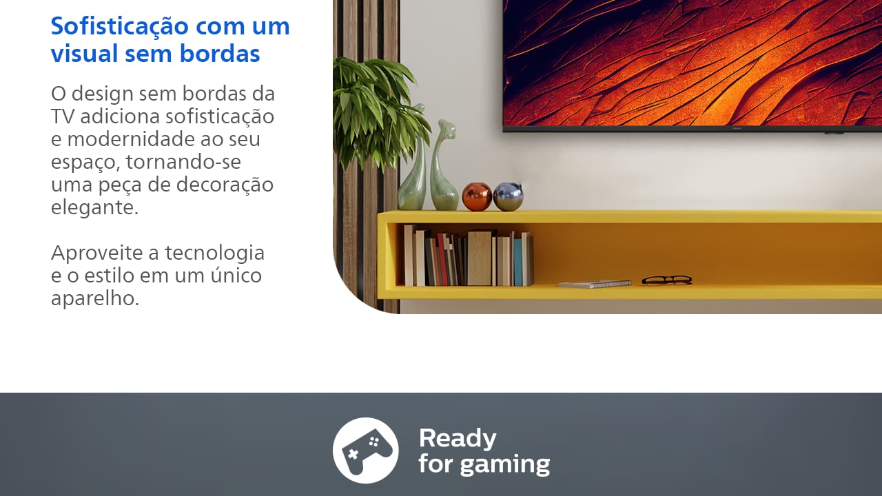 Smart TV 65" 4K Philips 65PUG7419/78 Google TV Comando de Voz Dolby Atmos