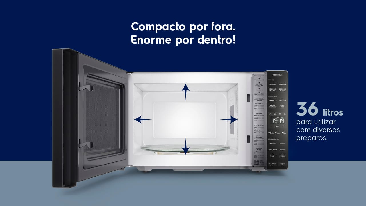 Microondas Electrolux Efficient ME36S Prata 36L