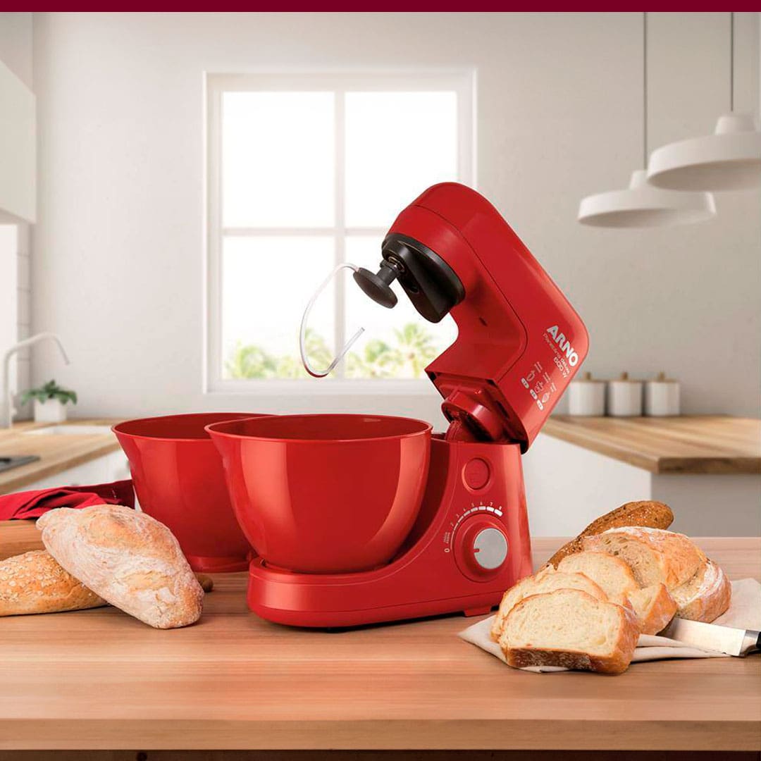 Batedeira Planetária Arno Deluxe SX32 Vermelha