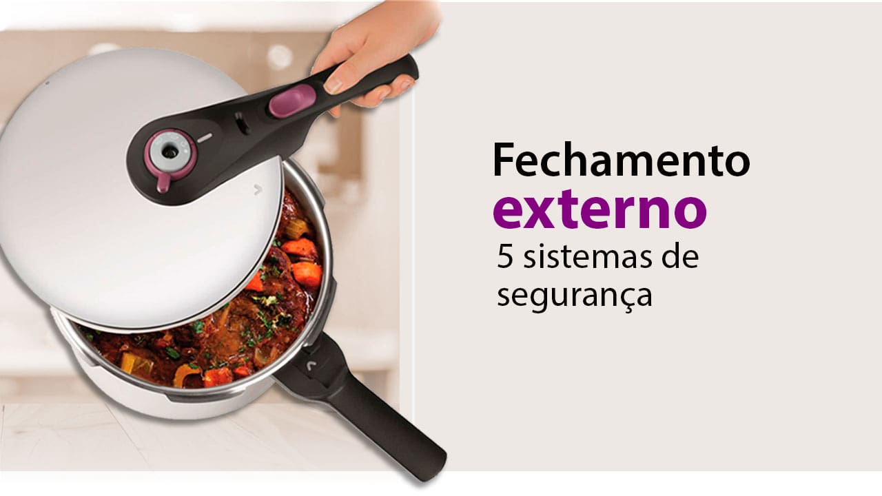 Panela Pressão Cesta Vapor Rochedo fechamento externo