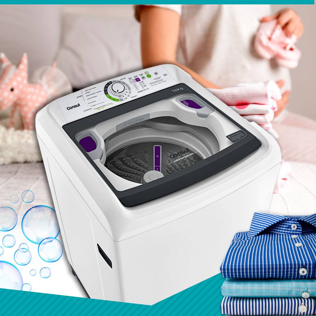 Lavadora Roupas Consul CWL16AB 16kg dispenser
