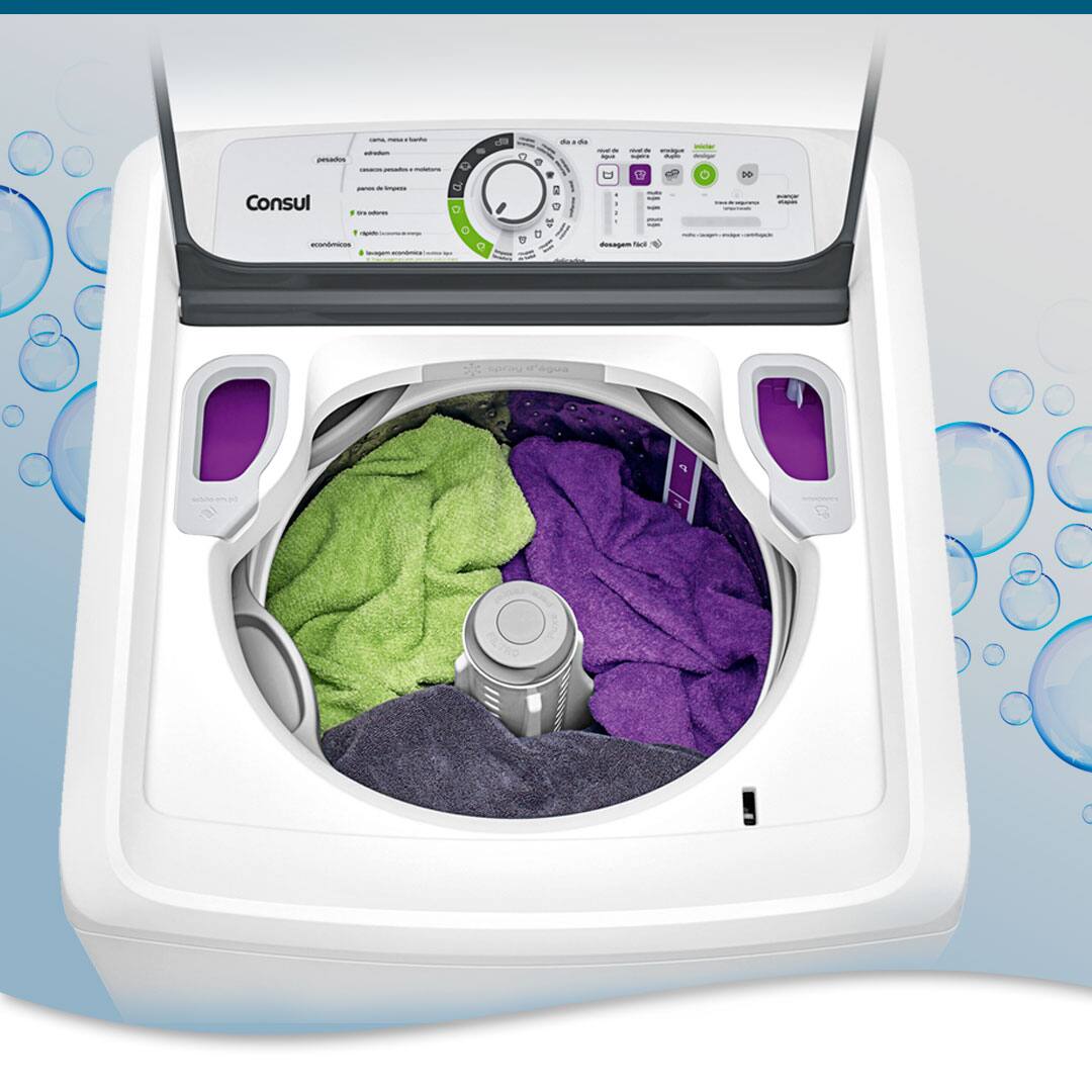 Máquina Lavar Roupas Consul CWL16AB 16kg lavagem econômica 