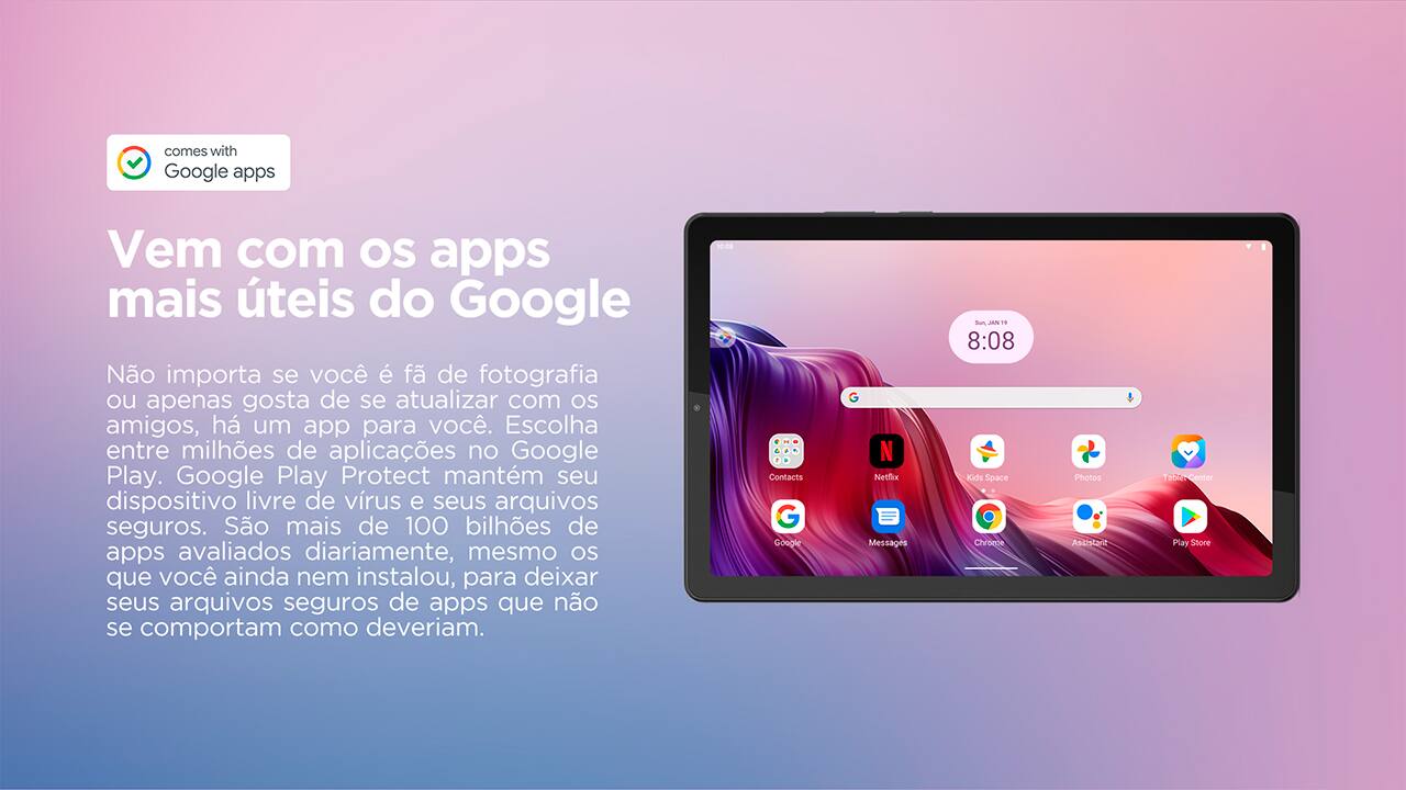 Tablet Lenovo M9 com Tela 9" WVA, 64GB, Extra