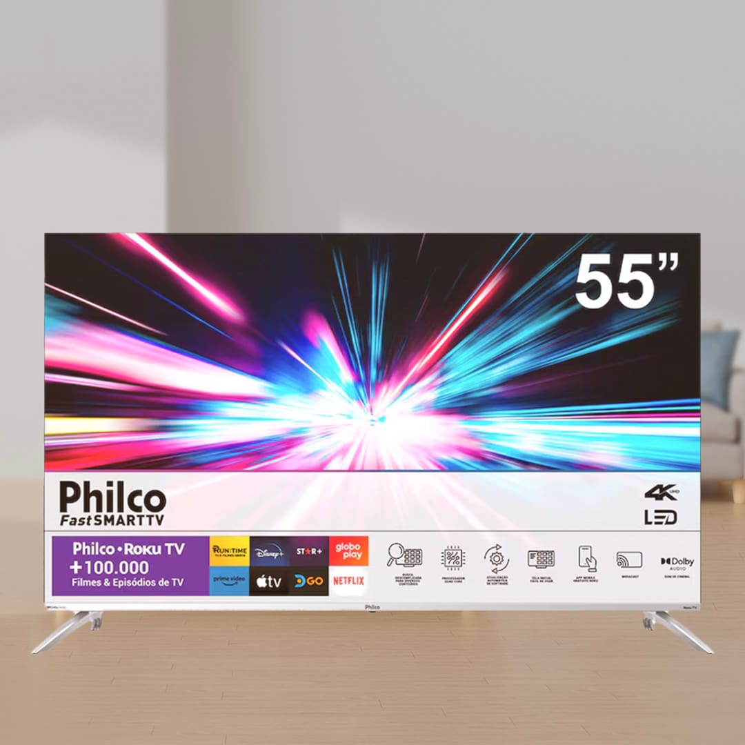 Smart TV 55" Philco Ultra HD 4K V55G7PR2CSB