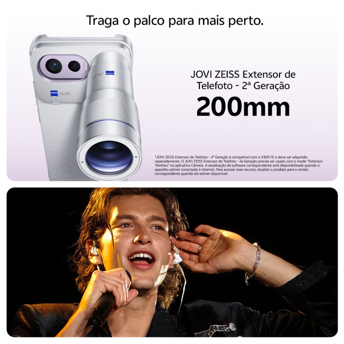 Smartphone JOVI X300 FE 5G Tela 6.31" 256GB 12GB R...