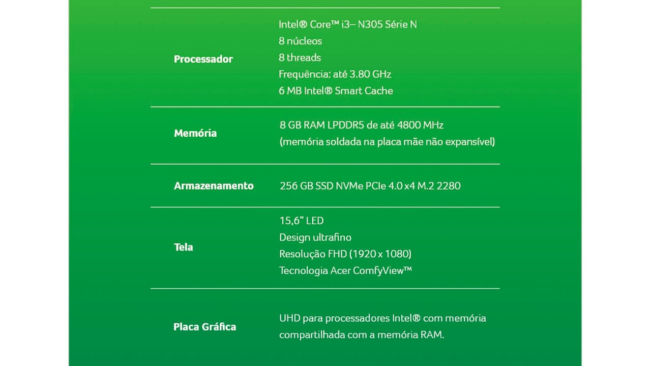 Acer Aspire 3 - Notebook – Portátil - Computador portátil - Oferta