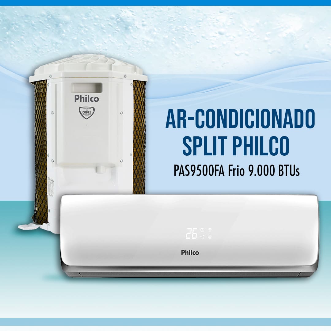 Ar-Condicionado Philco Split PAS9500FA Frio 9.000 BTUs 220V