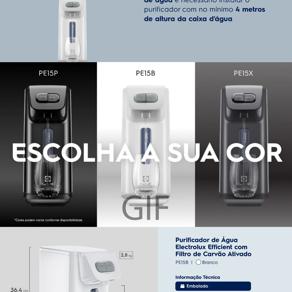 Purificador de Água Electrolux PE15B Efficient 