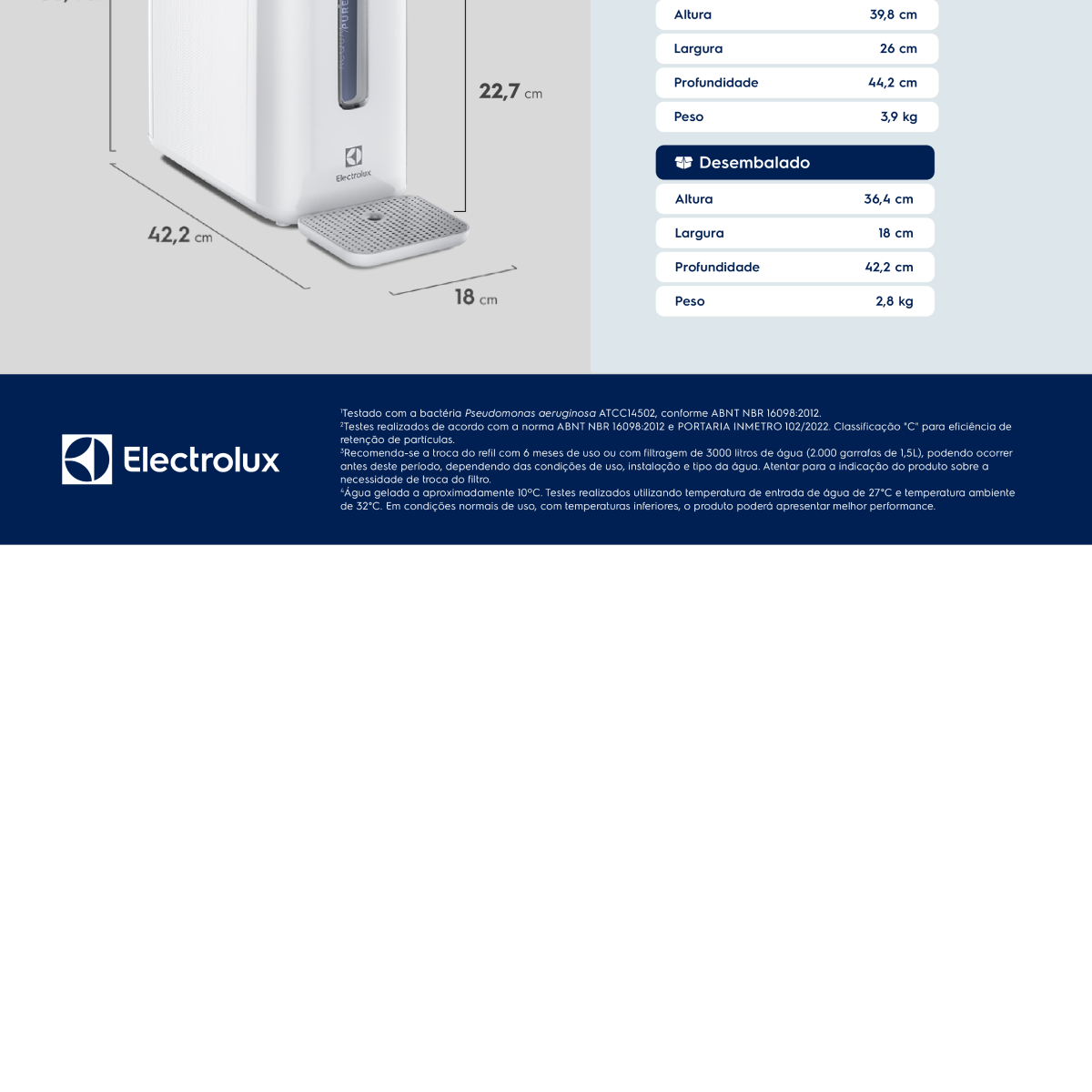 Purificador de Água Electrolux PE15B Efficient 