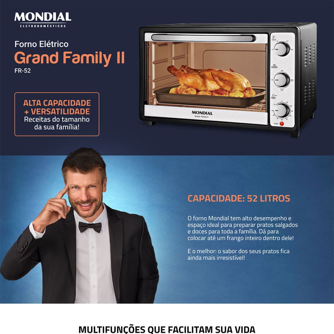 Forno Elétrico Mondial Grand Family II FR-52
