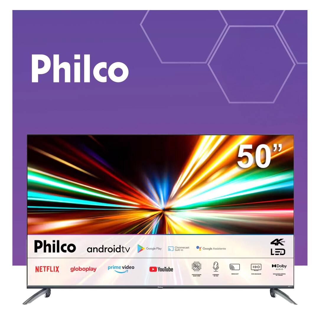 Smart TV 50" Philco Ultra HD 4K DLED PTV50G7EACGB