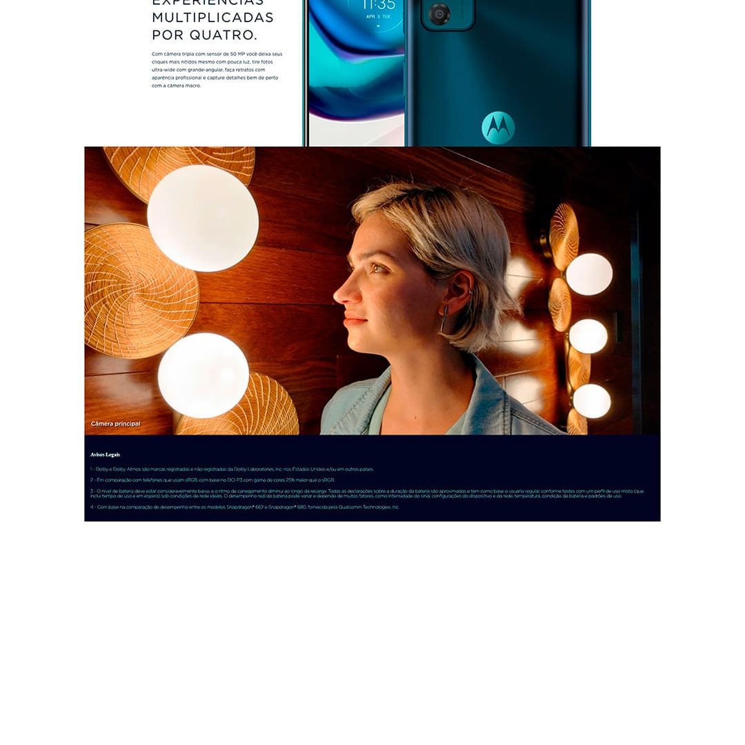Smartphone Motorola Moto G42 Rosè 128GB, 4GB RAM, Tela de 6.4”