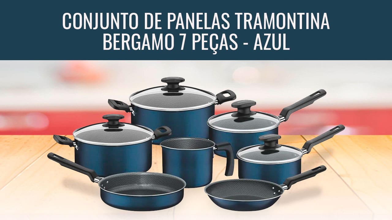 Conjunto de Panelas Bergamo da Tramontina com 7 peças