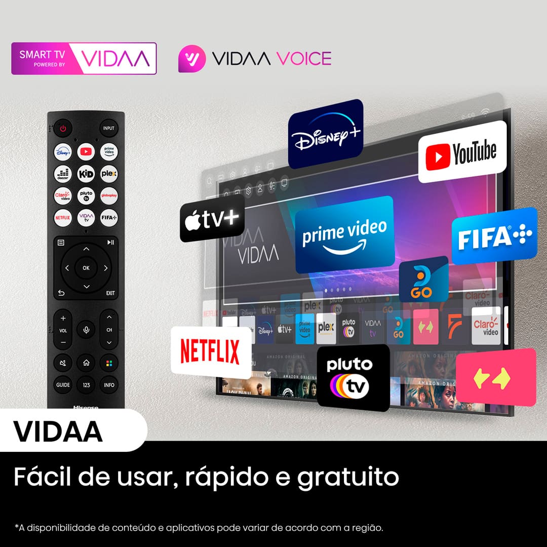 TV Hisense Smart - Preço Acessível - Qualidade de Som – Gamer