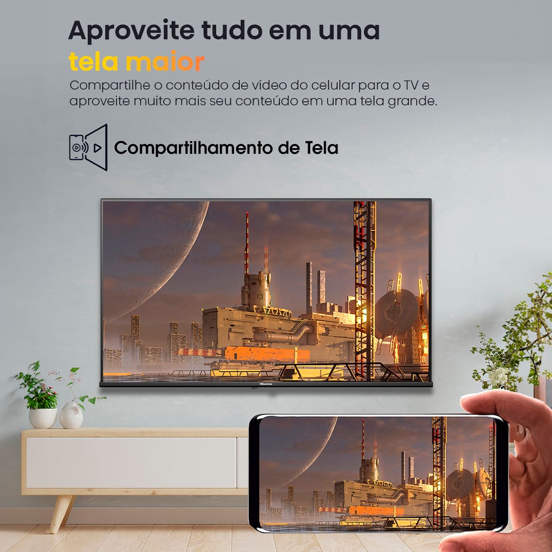 TV Hisense Smart - Preço Acessível - Qualidade de Som – Gamer