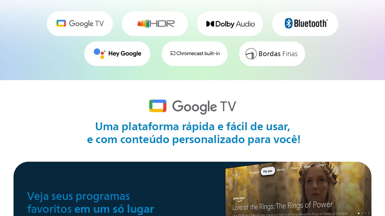 Qualidade de Imagem 4K e Sistema Google TV A Smart TV Philips 55" 4K 55PUG7019/78 proporciona uma experiência visual imersiva com sua resolução Ultra HD 4K, que oferece detalhes impressionantes e cores vibrantes. A tecnologia de ponta da Philips garante imagens nítidas e realistas, ideais para filmes, esportes e games. Além disso, o sistema operacional Google TV facilita o acesso a uma ampla variedade de aplicativos e conteúdo de streaming, tudo com uma interface intuitiva e moderna.