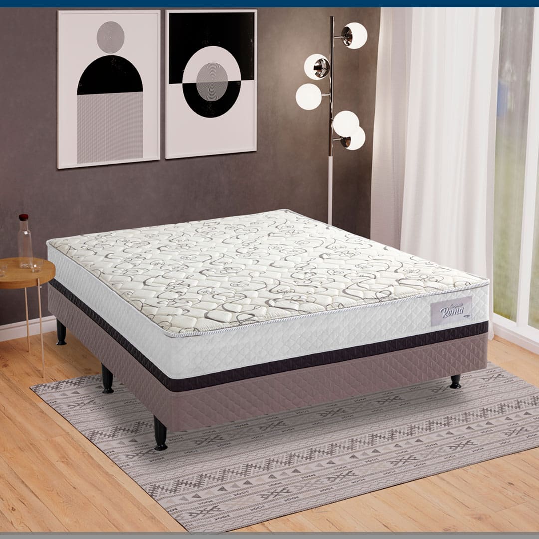 Cama Box Conjugada Casal Herval Roma
