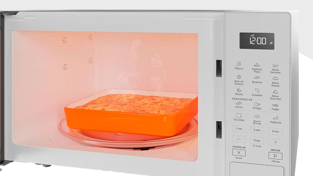 Forno Micro-ondas Brastemp BMS46AB display receitas pré-programadas