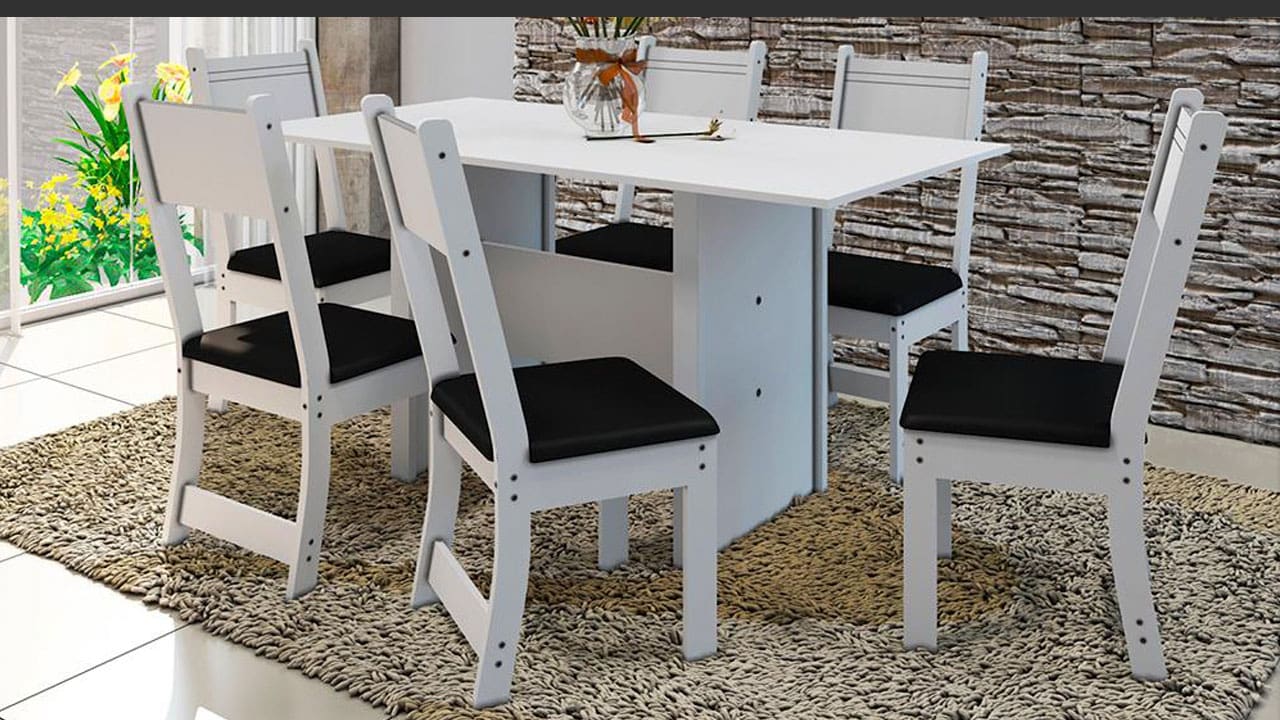 Mesa Jantar Indekes Pequi 6 Cadeiras