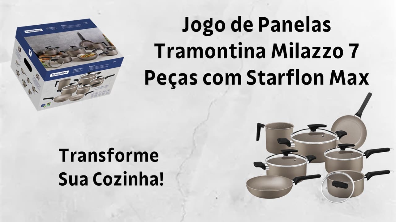 CJ PANELAS MILAZZO AA AMENDOA 7PC   TRAMONTINA 