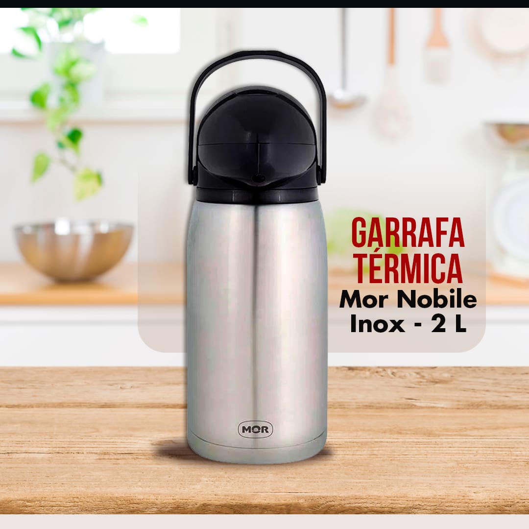 Garrafa Térmica Mor Nobile Inox 2 Litros 