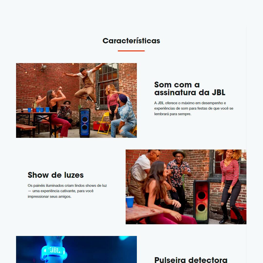 Caixa de Som Bluetooth JBL PartyBox 1000 Preta - 1100 W