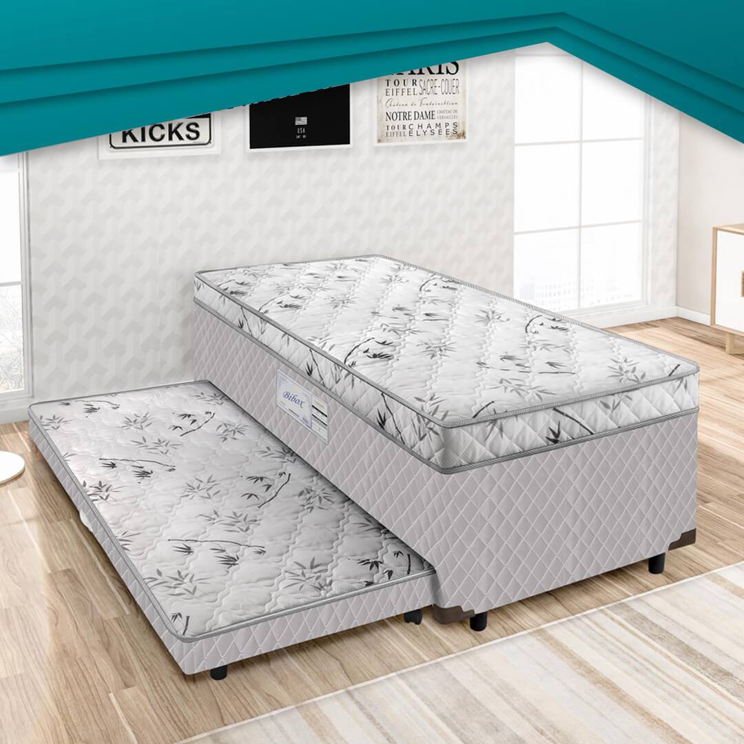 Cama Box Conjugada Solteiro Lightspuma Carol Ortopédica