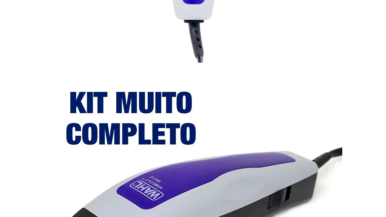 Máquina de Cortar Cabelo Wahl Home Cut Basic 9155 Cinza/Azul