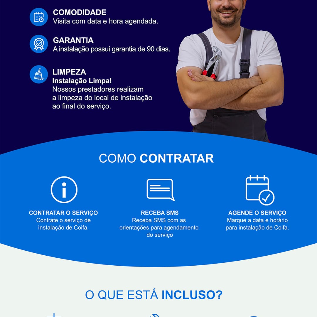  Instalação de Coifa Coifa Tipo Parede