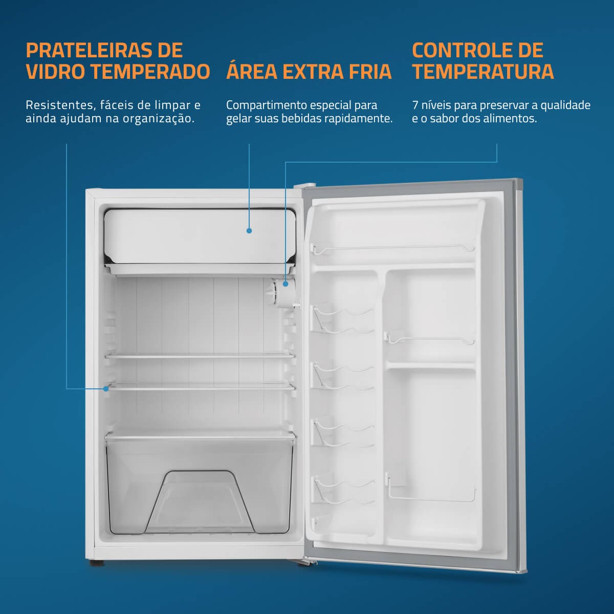 FRIGOBAR 120L MONDIAL FGB-01-W-120