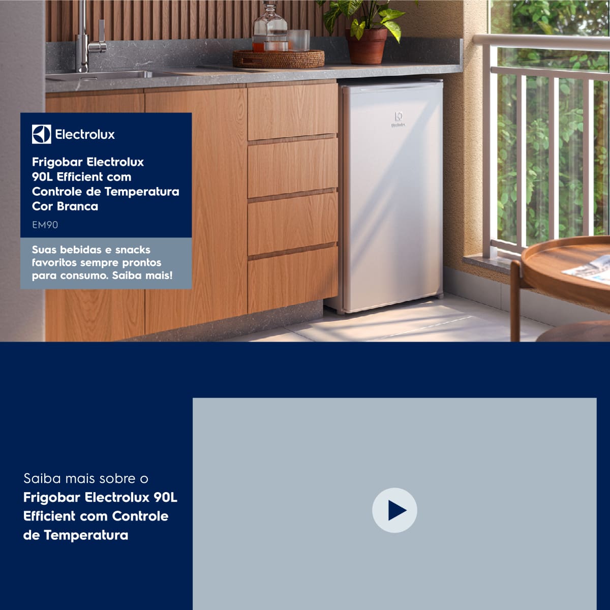 Frigobar Electrolux 90L EM90
