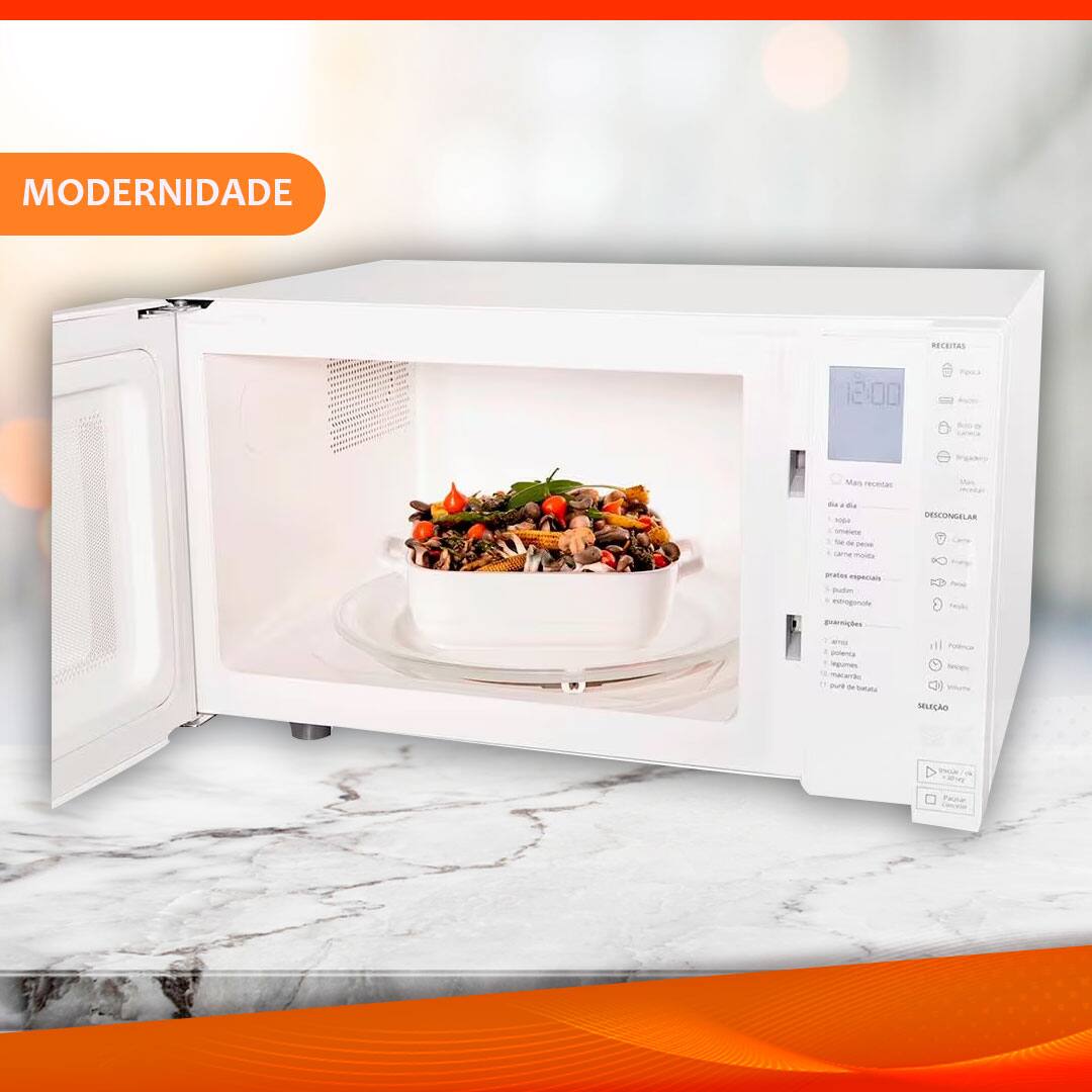 Micro-ondas conta com diferenciais que facilitam o uso
