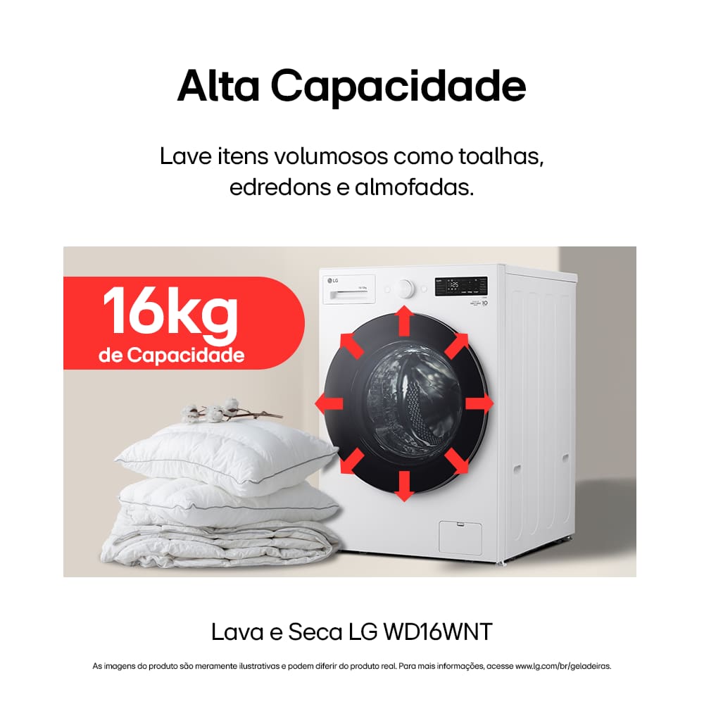 Lava e Seca LG Smart WD16WNTS6B 16kg