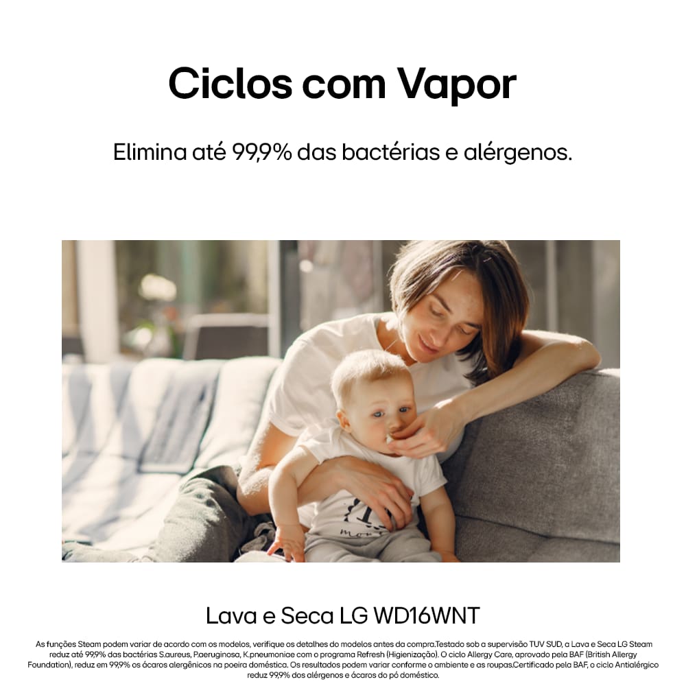 Lava e Seca LG Smart WD16WNTS6B 16kg