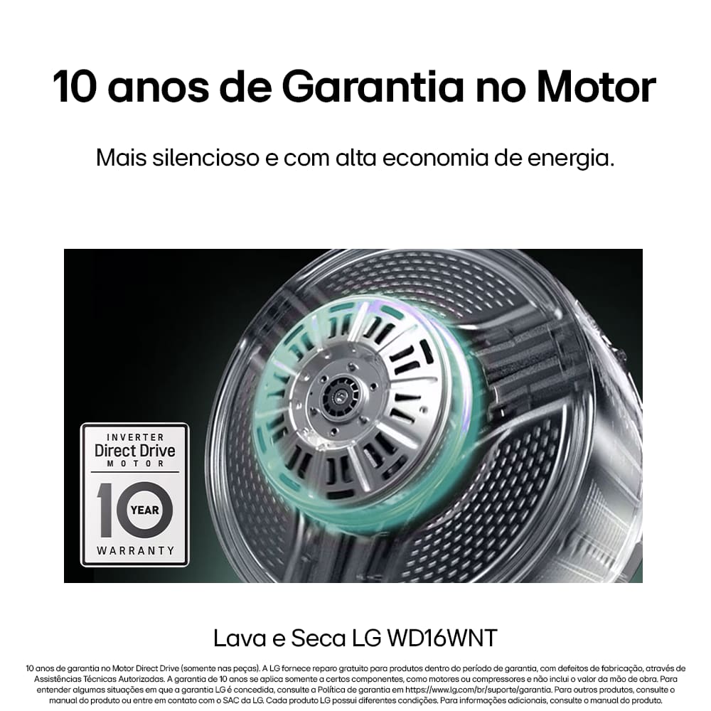 Lava e Seca LG Smart WD16WNTS6B 16kg