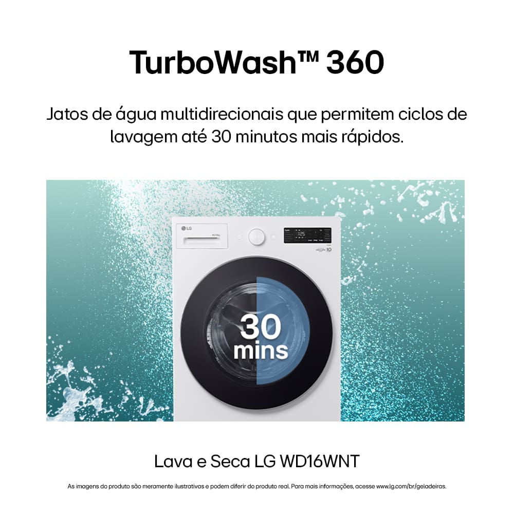 Lava e Seca LG Smart WD16WNTS6B 16kg