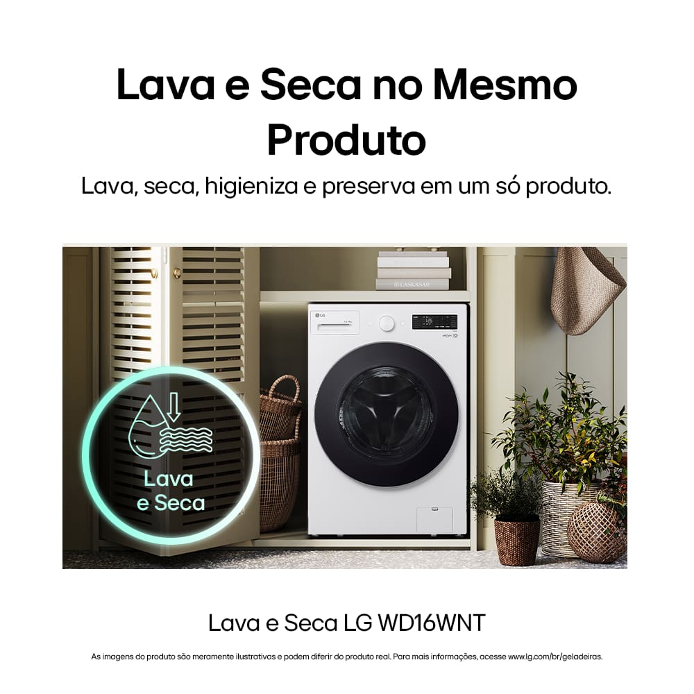 Lava e Seca LG Smart WD16WNTS6B 16kg