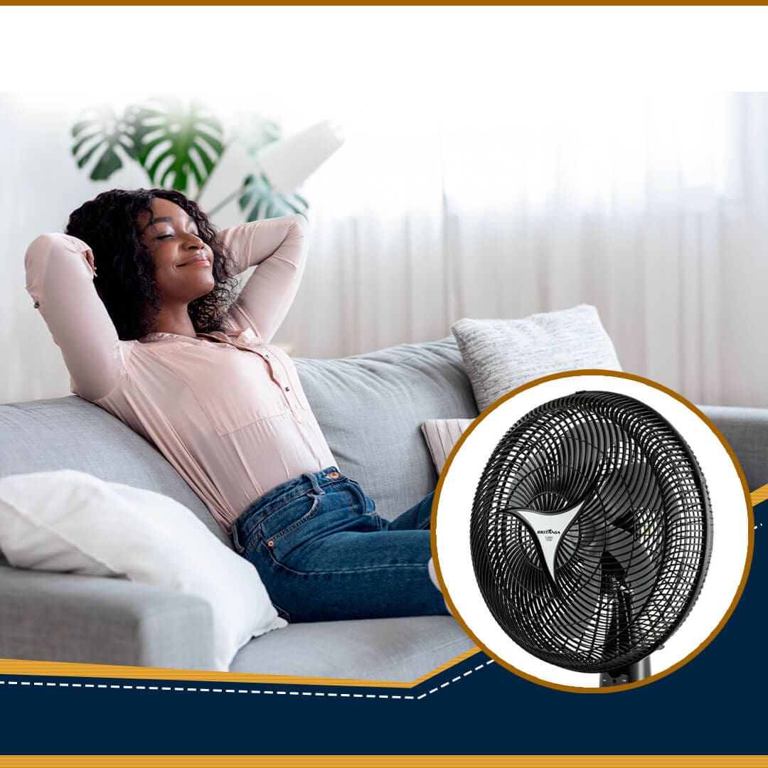 ambiente agradável Ventilador de Mesa 40cm com 6 pás e 3 velocidades