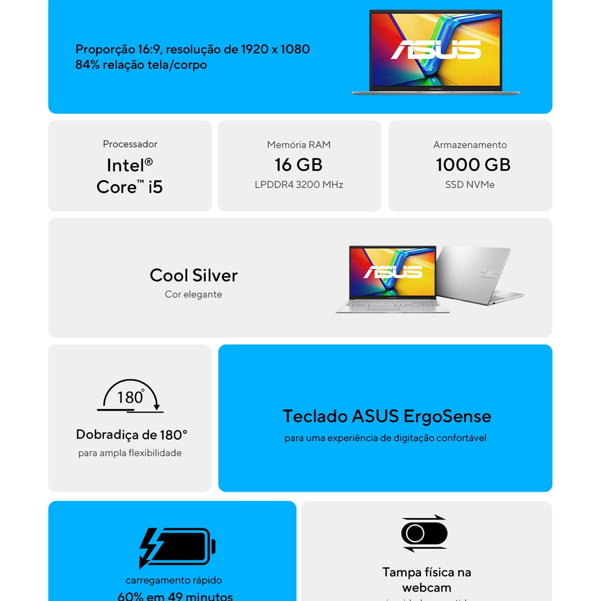 Notebook ASUS X1504VA Vivo Book 15